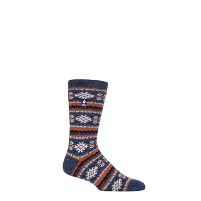 Afbeelding van HEAT HOLDERS Heren Nordic Sokken Ademend Lite Extra Warm Winter Thermische Sokken, Denim, 40 45 EU