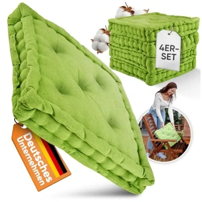 Afbeelding van Gräfenstayn® Set van 4 zitkussens, stoelkussens, 40 x 8 cm