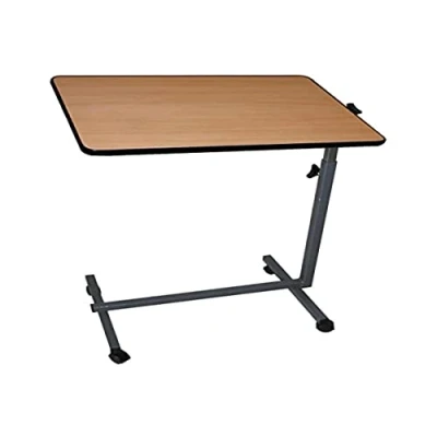 Afbeelding van Queraltó Easy, Bijzettafel met wielen voor bed en bank, Hout, 40 x 60 70/105 cm