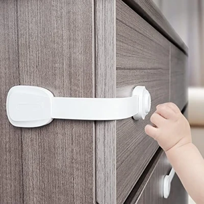 Afbeelding van Heart of Tafiti Kinderveiligheidskabinet sloten (6 stuks) Baby Proofing Latches, Multifunction, Lade Sloten, 3M plakband inbegrepen, gemakkelijk te gebruiken, geen gereedschap nodig.