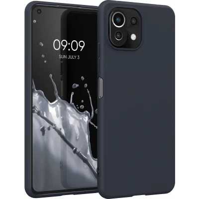 Afbeelding van kwmobile telefoonhoesje geschikt voor Xiaomi 11 Lite (5G) NE / Mi Hoesje smartphone Back cover in bosbesblauw