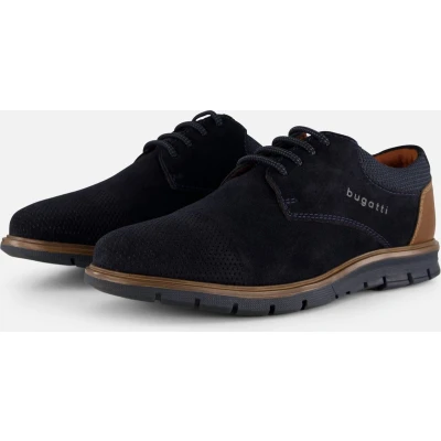 Afbeelding van Bugatti Veterschoenen blauw Suede Heren Maat 44