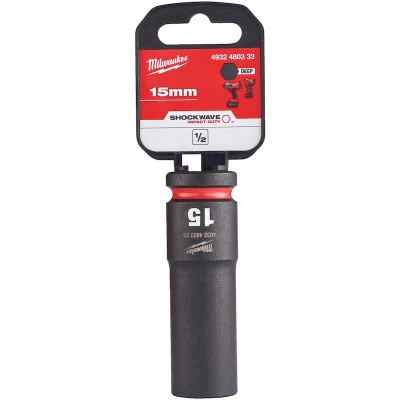 Afbeelding van Milwaukee Accessoires SHOCKWAVE Krachtdop 1/2&quot; lang 15 mm 1 stuk 4932480333