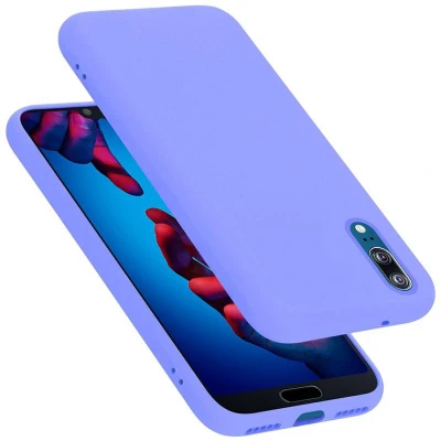 Afbeelding van Cadorabo Hoesje geschikt voor Huawei P20 Case in LIQUID LICHT PAARS Beschermhoes TPU silicone Cover