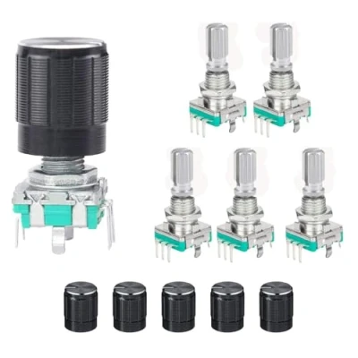 Afbeelding van MoK 5 Stuks 360 Graden Roterende Encoder, EC11 Digitale Potentiometer, Code Schakelaar Rotary voor Auto Elektronica, Multimedia Audio