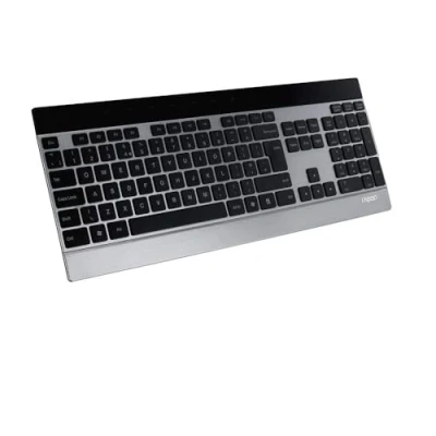 Afbeelding van Rapoo E9270P draadloos toetsenbord, ultradun 4 mm toetsenbordontwerp van roestvrij staal en aluminium, 9 maanden batterijduur, DE lay out QWERTZ PC &amp; Mac zwart/zilver