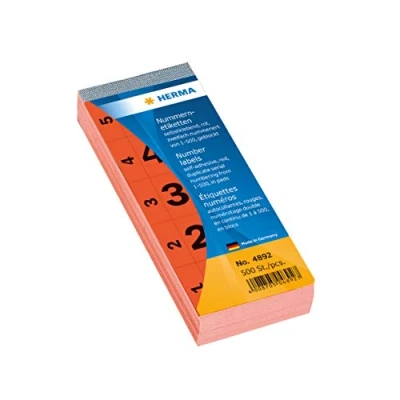 Afbeelding van HERMA numeriek toetsenbord zelfklevend 1 500 rood 28x56 mm