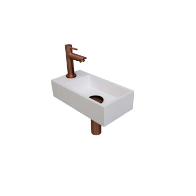 Afbeelding van INK Versus Fonteinpack Polystone links fonteinkraan Design Sifon afvoerplug incl bevestiging