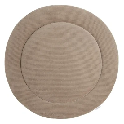 Afbeelding van Baby&#039;s Only Boxkleed rond Sense Parklegger Speelkleed Clay Ø90 cm Zachte rib corduroy stof Extra dik Boxmatras Tweezijdig te gebruiken