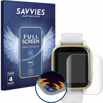 Afbeelding van Savvies Screenprotector voor Garmin Venu Sq Folie Beschermfolie transparant volledig dekking (4 Stuks)
