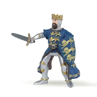 Afbeelding van Papo Handgeschilderde Figuurtjes Middeleeuws Fantastisch Blauwe Koning Richard 39329 Verzamelbaar voor kinderen Geschikt jongens en meisjes Vanaf 3 jaar