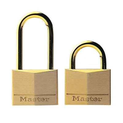 Afbeelding van Master Lock 635EURT Sleutelhangsloten met messing behuizing en beugel, goud, 4,7 x 3,4 1,2 cm