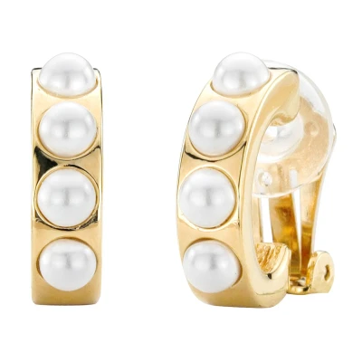 Afbeelding van Traveller Clip Oorbellen Oorclips Dames Goudkleurig Parels Verguld 157518