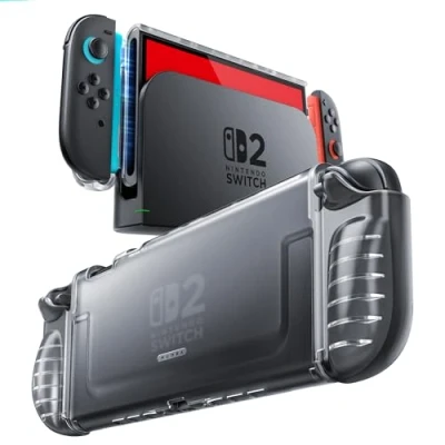Afbeelding van Mumba Hoesje voor Nintendo Switch 2 (2025), Transparante Beschermende [Snel Los Joy Con Ontwerp] TPU Greep, Case NS Compatibel met de Nieuwe Console 7,9 Inch (Vorst)