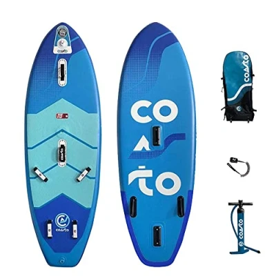 Afbeelding van Coasto Mir 8&#039;6 WindSUP SUP Board Set voor gebruik met wing of zeil inclusief draagtas, pomp &amp; enkelkoord 90KG maximale belasting 260x84x13cm