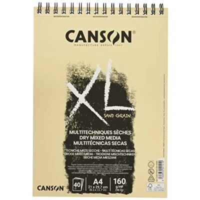 Afbeelding van Tekenblok Canson XL Sand Natuurlijk A4 5 Stuks 40 Lakens 160 g/m2