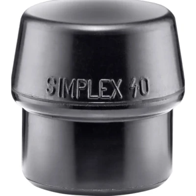 Afbeelding van Halder Kunststofhamerkop hoofd d. 40 mm rubber zwart middelhard 1 stuk 3202.040