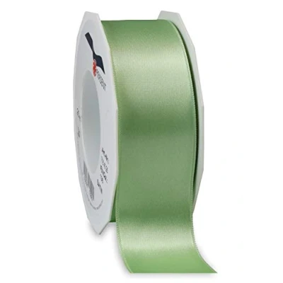 Afbeelding van Präsent Satijnen lint pastelgroen 40 mm breed, 50 m lengte