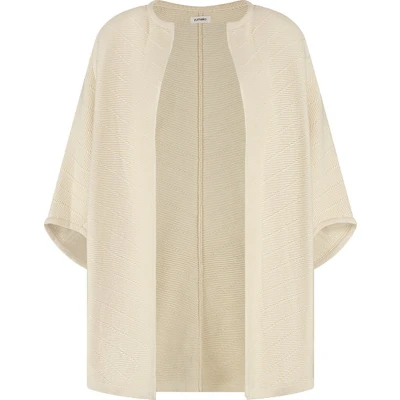 Afbeelding van Yumeko kimono vest gebreid katoen warm wit