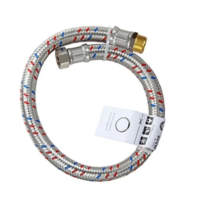 Afbeelding van MEIBES roestvrijstalen pantserslang DN13 flexibele slang 1/2&quot; 700 mm sanitair