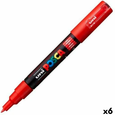 Afbeelding van Markeerstiften POSCA PC 1M Rood (6 Stuks)
