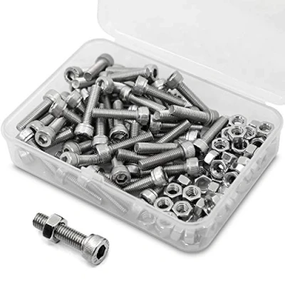 Afbeelding van M5 * 10mm 80 Stuks Inbusbout en Moer Combinatie Doos 304 Roestvrijstalen Inbusbouten