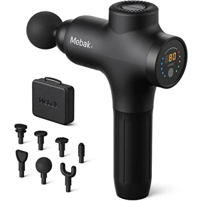 Afbeelding van Mebak 3 Massagepistool Diepe Weefselpercussie Spier Massager Gun Handheld Elektrisch Nek voor Lichaam Atleet Pijnbestrijding Superstille Draagbare Sport met Borstelloze Motor 7 Hoofd 5 Snelheid