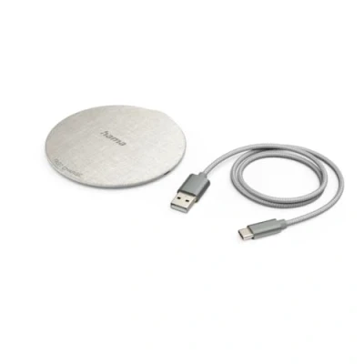 Afbeelding van Hama 10W Draadloze oplader Oplaadpad geschikt voor Qi Smartphones o.a. iPhone 14/iPhone 15 Wireless Charging Beveiliging en LED functie Wit