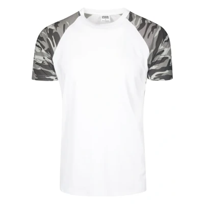 Afbeelding van Urban Classics Raglan Contrast Tshirt print, Heren, Maat: Small, White