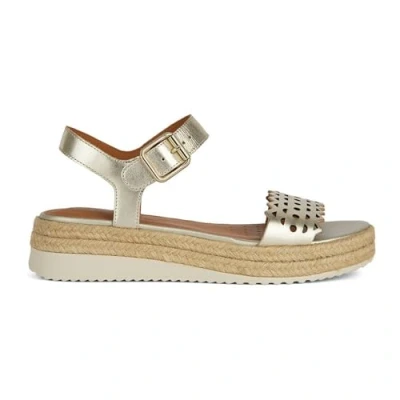 Afbeelding van Geox D Eolie 36 Espadrilles, Dames, Maat: 39.5, Oro Leer