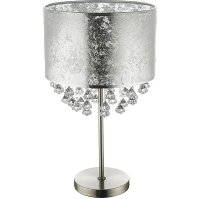 Afbeelding van Globo tafellamp Amy i nikkel metaal 32 cm E27 fitting 15188T3
