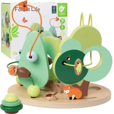 Afbeelding van Classic World Houten Motoriekspiraal Bos, 5dlg.