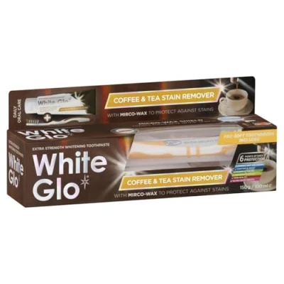 Afbeelding van White Glo Set Coffee &amp; Tea Drinkers Formula Paste Whitening Remover Settlements From And 100Ml + Toothbrush