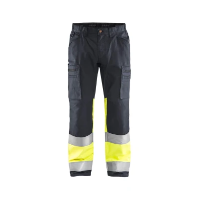 Afbeelding van Blaklader Werkbroek met stretch High Vis 1551 1811 Medium Grijs/High Geel C56