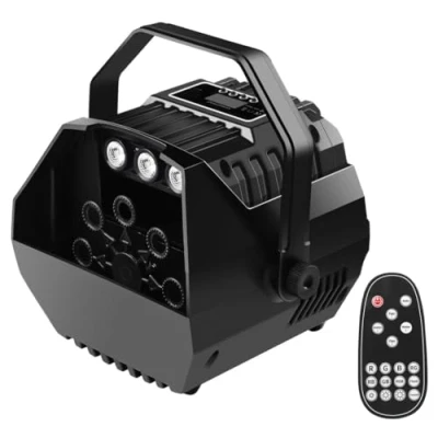 Afbeelding van E Lektron B102 bellenblaasmachine RGB ledverlichting en afstandsbediening voor feestjes, disco, kinderfeest, bruiloften, familiebijeenkomsten, enz.