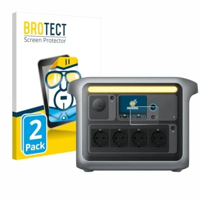 Afbeelding van BROTECT Screenprotector voor Anker SOLIX C1000X Folie Beschermfolie transparant (2 Stuks)
