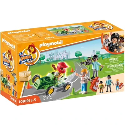 Afbeelding van Playmobil DUCK ON CALL D*O*C* Ambulance ACTIE. HELP DE RACER! Miniaturen voor kinderen, Maat: One Size, Multi coloured