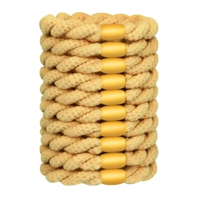 Afbeelding van JessLab Haar Elastieken voor Vrouwen, Duurzame Elastische Twist Touwbanden, Zachte Geen Beschadiging Haaraccessoires Alle Haartypes, Geel