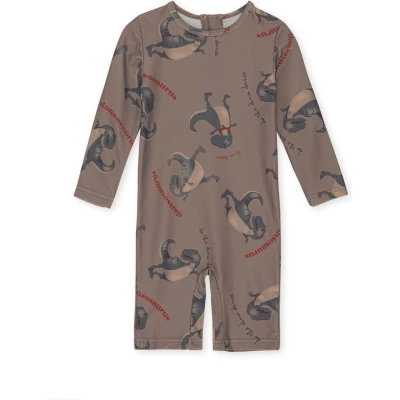 Afbeelding van Konges Sløjd Aster onesie playsuit / Zwempak Dansosaurus Maat 4 jaar