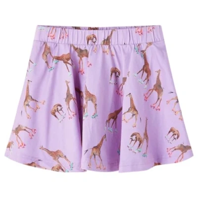 Afbeelding van Kinderrok giraffeprint 92 lila