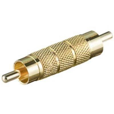 Afbeelding van Goobay RCA adapter, plug to plug, gouden versie stekker &gt;
