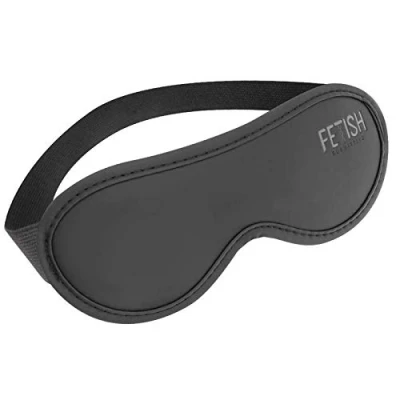 Afbeelding van Fetish Submissive Blinddoek Masker PU leer Zwart