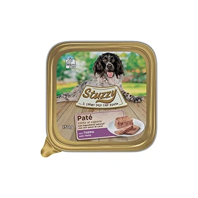 Afbeelding van Stuzzy Mister Natvoer voor volwassen honden, smaak van kippen, paté en vlees in stukken, totaal 3,3 kg (22 schalen x 150 g)