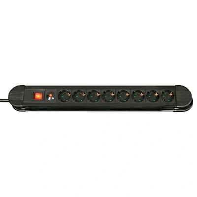 Afbeelding van Lindy 73104 Binnen 8AC outlet(s) Zwart power uitbreiding