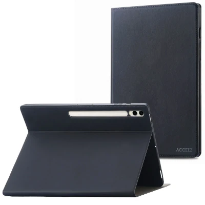 Afbeelding van Samsung Galaxy Tab S9 Plus Hoes: Accezz Classic Tablet Case Bookcase Zwart Siliconen En TPU (zacht) Hoezen