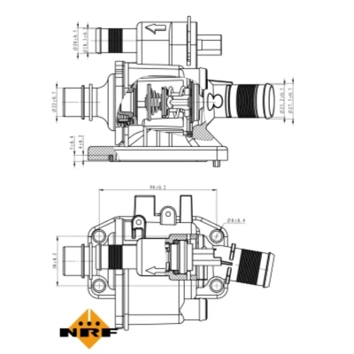 Afbeelding van Thermostaat, koelvloeistof NRF 725058
