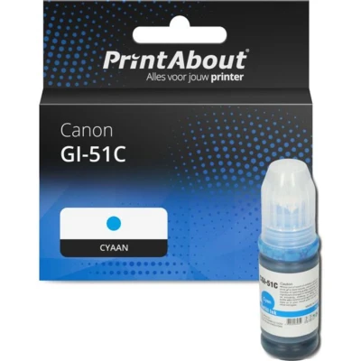 Afbeelding van Huismerk Canon GI 51C Inktcartridge Cyaan