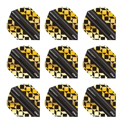 Afbeelding van RED DRAGON Hardcore Premium gouden en zwarte geometrische dartpijlen 3 sets per pakket (9 in totaal)