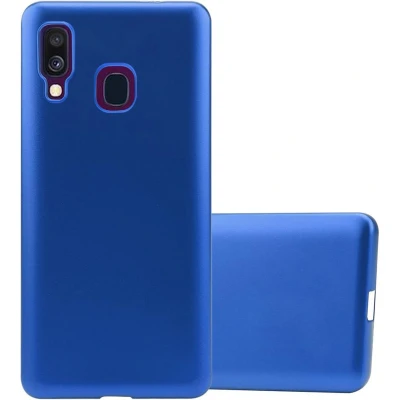 Afbeelding van Cadorabo Hoesje geschikt voor Samsung Galaxy A40 in METAAL BLAUW Beschermhoes gemaakt van flexibel TPU silicone Case Cover