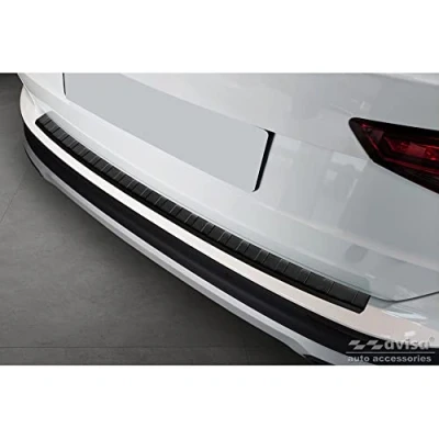 Afbeelding van Matzwart RVS Achterbumperprotector compatibel met Seat Ateca 2016 2020 &amp; FL &#039;Ribs&#039;